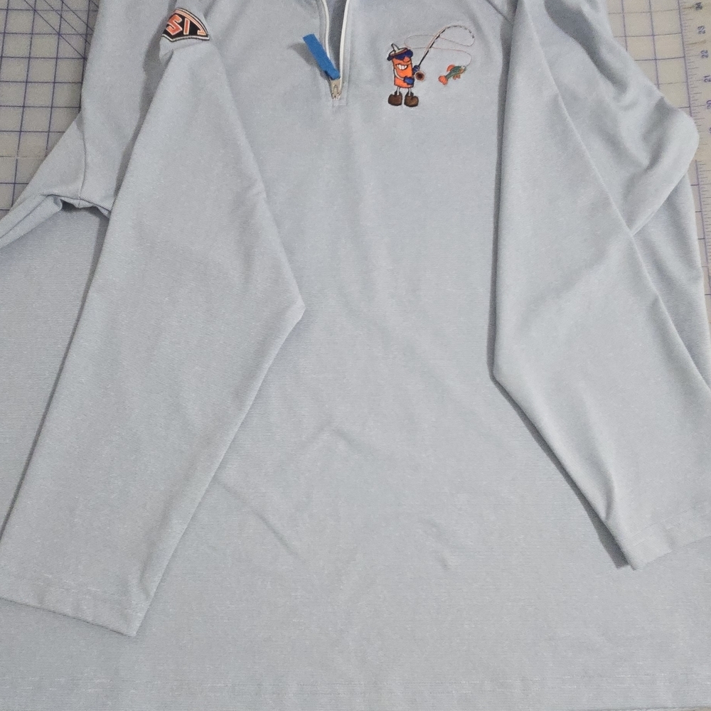 Devon & Jones Light Blue Quarter-Zip Pullover